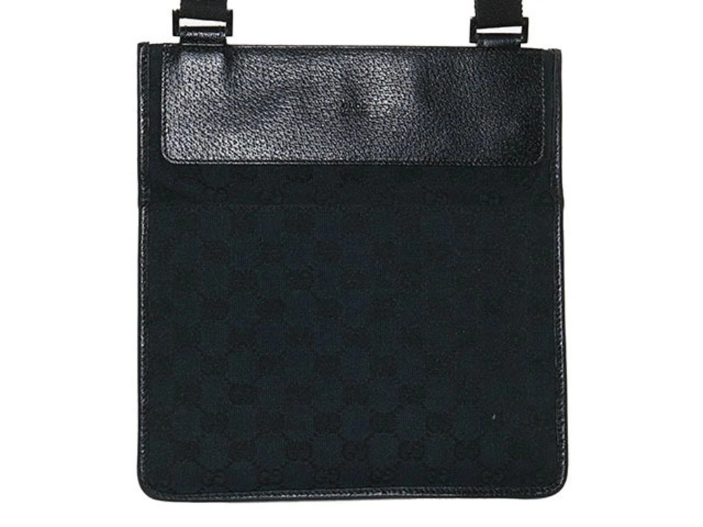 Gucci GG Hobo Bag Black Canvas Leather